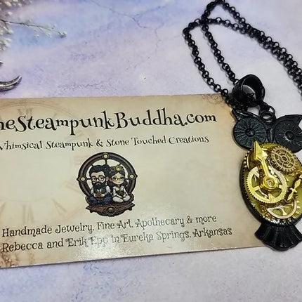 black gold steampunk owl steampunk buddha (4)