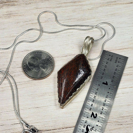 red dinosaur sterling silver necklace (1)