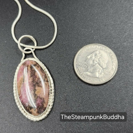 Midnight Blossom – Rhodonite Pendant (4)