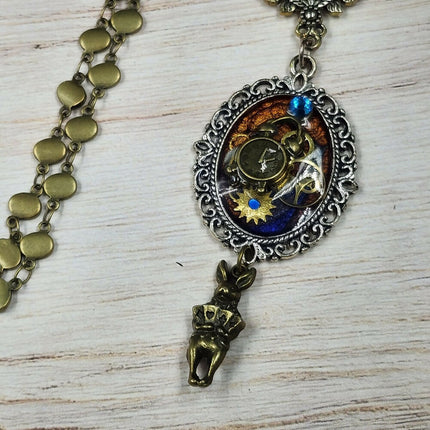 Steampunk-White-Rabbit-Necklace-(3)