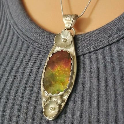 Rainbow Ammolite Necklace (1)