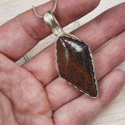 red dinosaur sterling silver necklace (2)