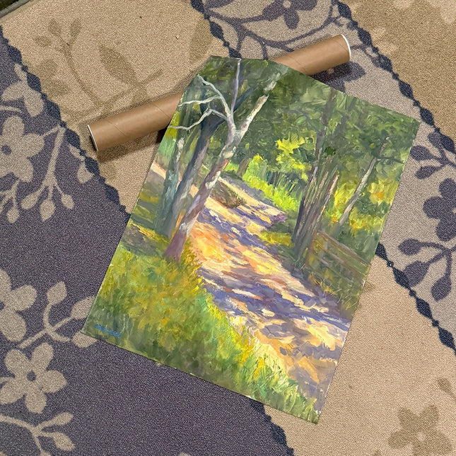 country path unstretched canvas
