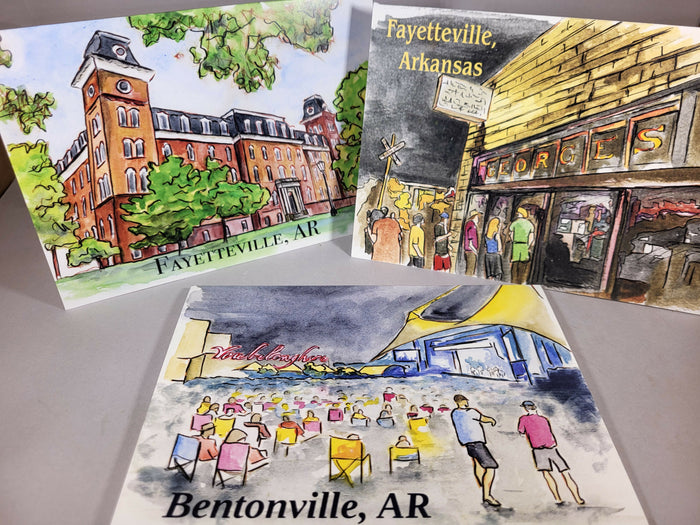 Northwest Arkansas- 5x7 Watercolor Cards
