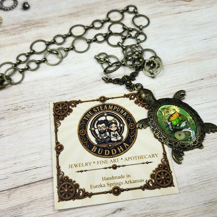 steampunk turtle with ammolite (6)