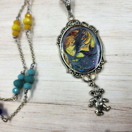 Ripple in Time Grateful Dead Skull Necklace (3)