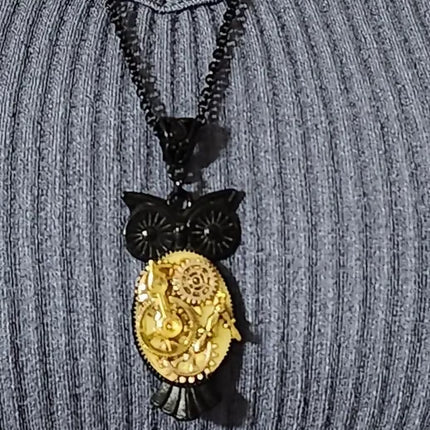 black gold steampunk owl steampunk buddha (1)