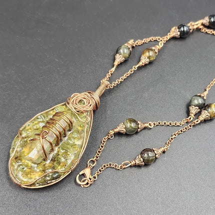 orgonite necklace aventurine