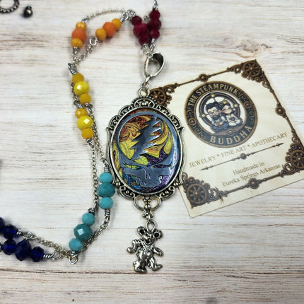 Ripple in Time Grateful Dead Skull Necklace (1)