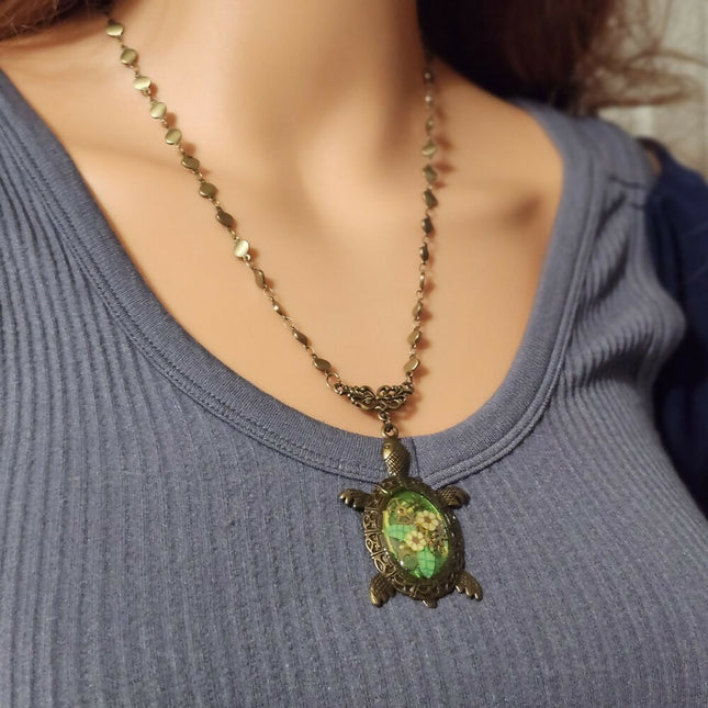 steampunk turtle necklace steampunk buddha (1)