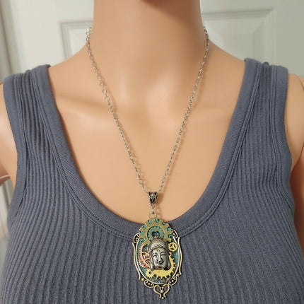 Steampunk Buddha Assemblage Necklace 2