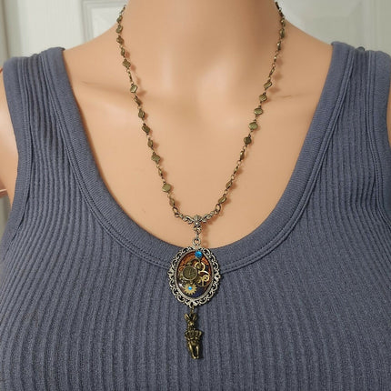 Steampunk-White-Rabbit-Necklace-(8)