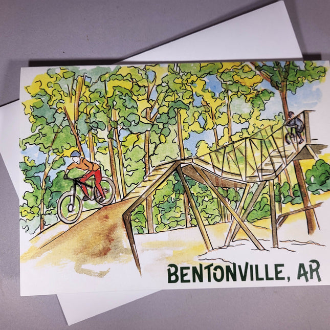 Bentonville Mountain Biking 5x7 Card