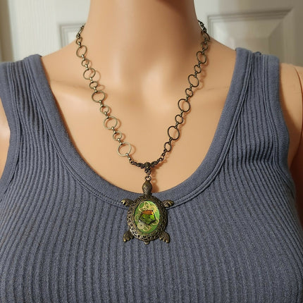 steampunk turtle with ammolite (1)