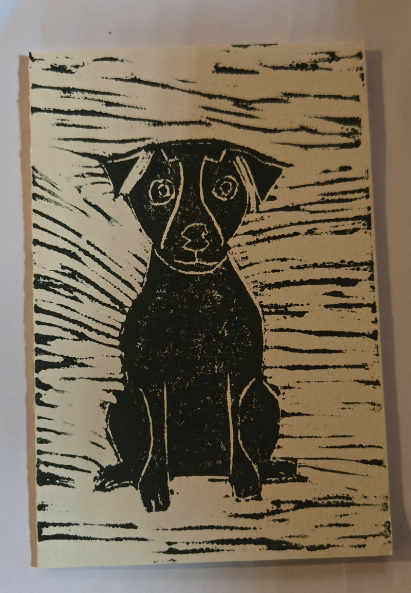 Jack Russell Terrier Linocut Cards