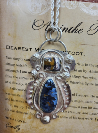 Pietersite and  Indian Blanket Jasper Pendant