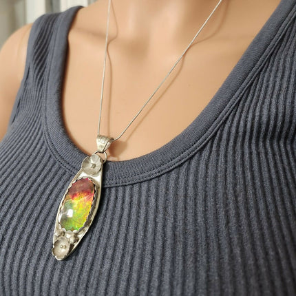Rainbow Ammolite Necklace (10)