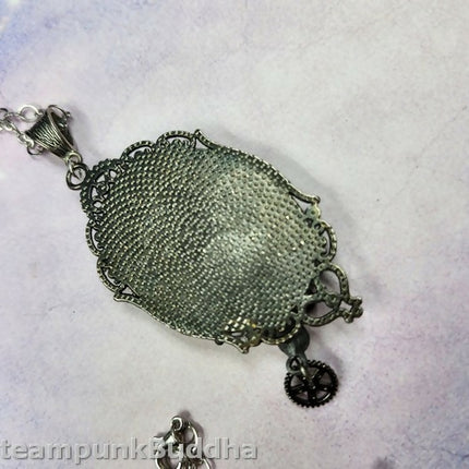 Raven of the Clockwork Veil Steampunk Necklace (1)