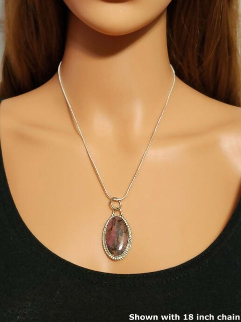 Midnight Blossom – Rhodonite Pendant (6)