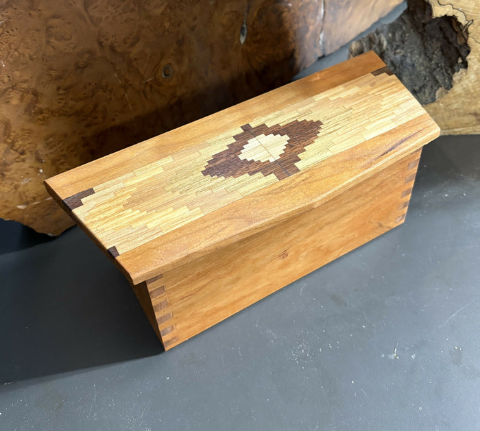 Large cherry inlaid box