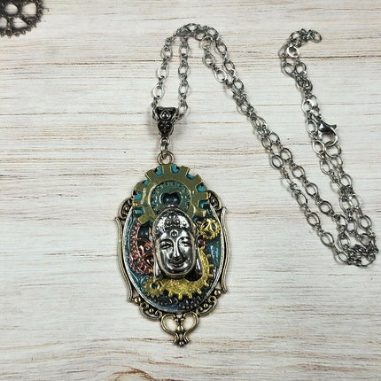 Steampunk Buddha Necklace (1)
