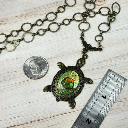 steampunk turtle with ammolite (3)
