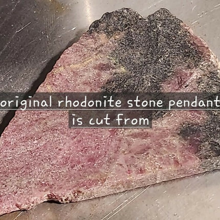 Midnight Blossom – Rhodonite Pendant (5)
