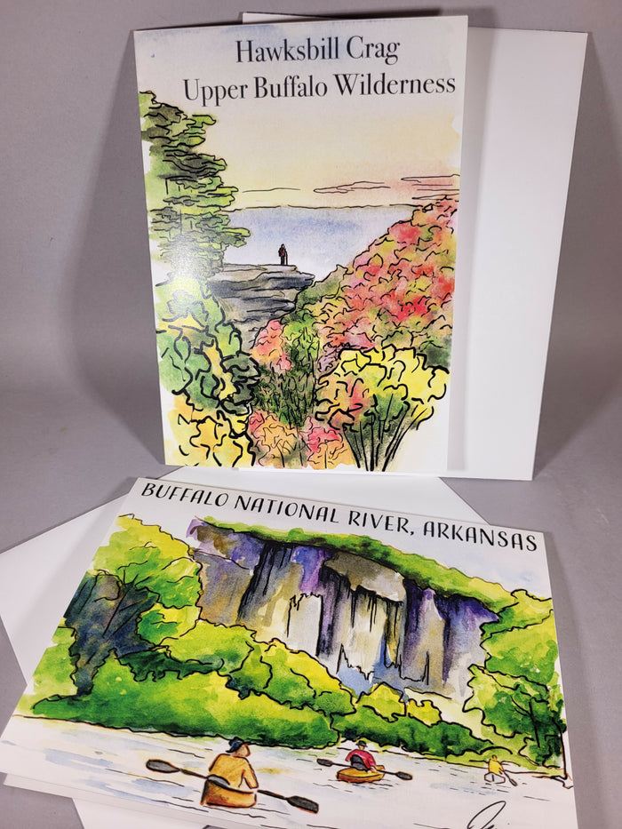 Buffalo National River- 5x7 Watercolor Cards