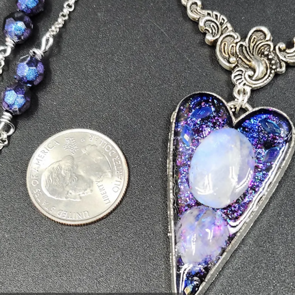 Witch's Heart Moonstone Pendant Necklace  (4)